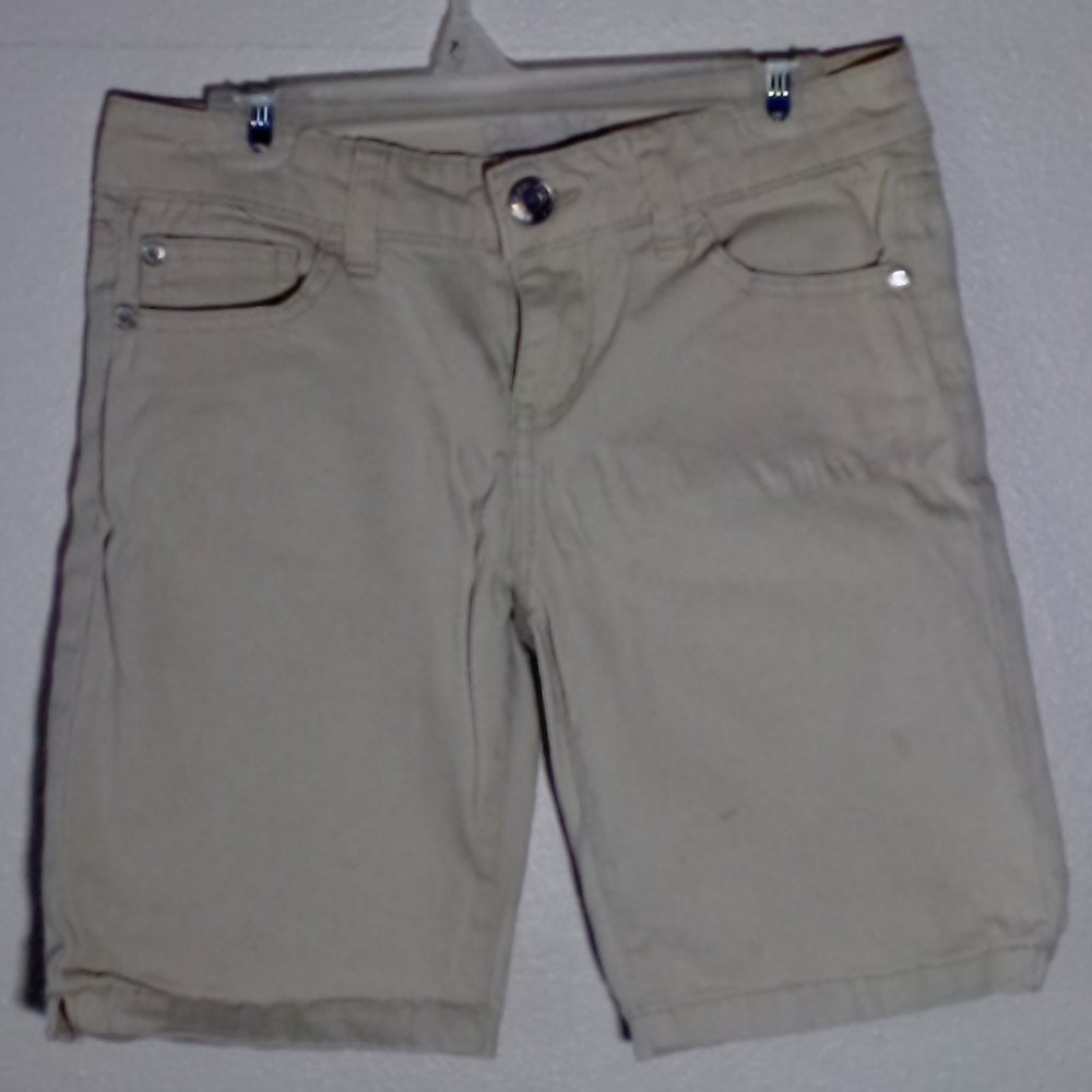 Tan Girls Jean Shorts
